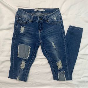 Vero Moda W25 L34 Skinny Distressed Denim Jeans